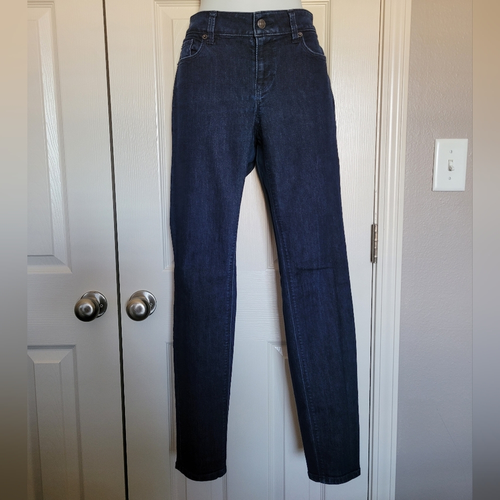 Loft Curvy Skinny Jeans - Sz 8, Dark Blue